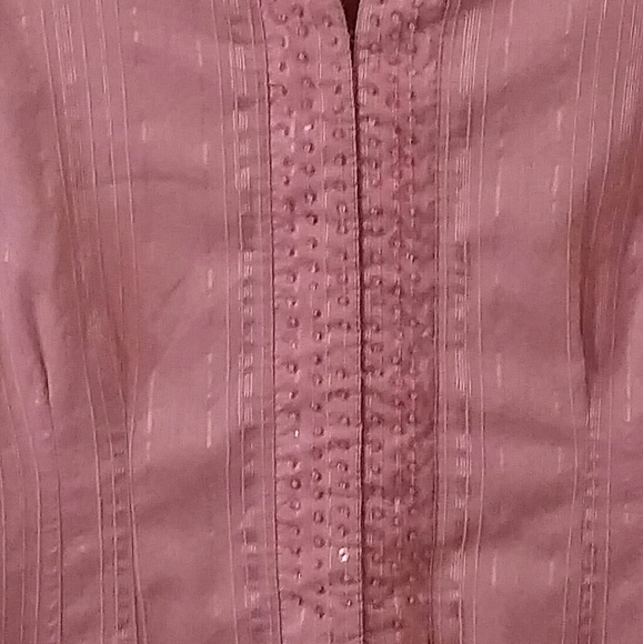 Sequined & beaded stretch shirt, L - Picture 4 of 6